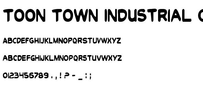 Toon Town Industrial Cond font